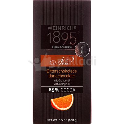 Шоколад Weinrichs Noir горький с апельсином 100г какао 85%