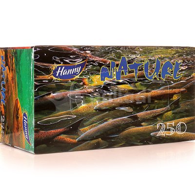 Салфетки бумажные HANNY NATURE 250 шт, 2-х слойные (1/30)