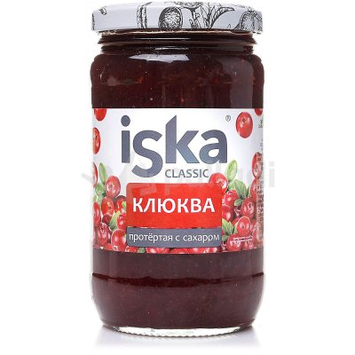 Фрукты протертые с сахаром ISKA 420г Клюква