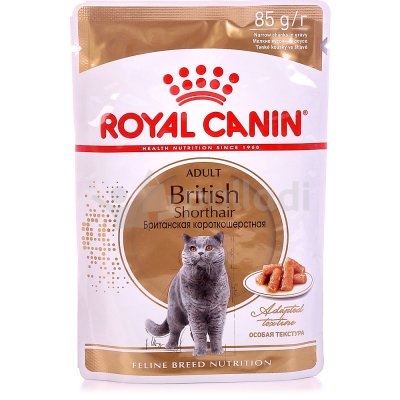 Royal Canin British Shorthair Корм для короткошерстных кошек в соусе 85г 