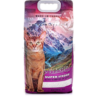 Наполнитель для кошачьих туалетов SAVANNA Super Strong комкующийся без запаха 5л