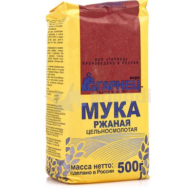 Мука Гарнец 500г ржаная цельносмолотая