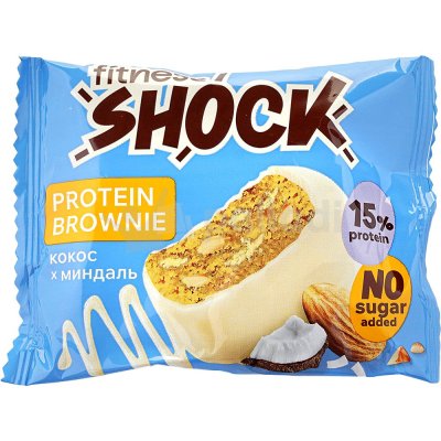 Бисквит Fitnes SHOCK 50г брауни миндаль-кокос