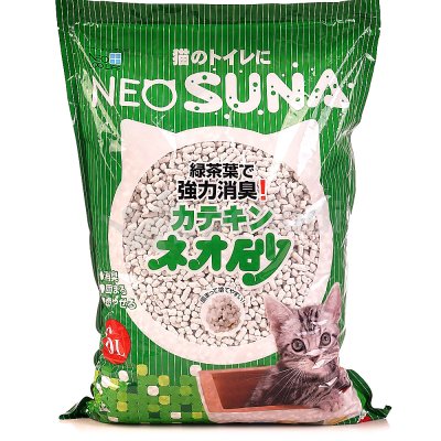 Наполнитель для кошачьих туалетов Neo SUNA комкующийся с экстрактом зеленого чая 6л