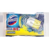 Блок гигиенический для унитаза Domestos Лимон 3в1 сменный 40г