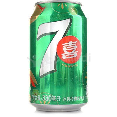 Напиток 7UP 0,33л газированный ж/б