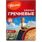 Хлопья Увелка 400г гречневые 1/6