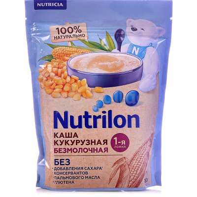Каша NUTRILON 180г безмолочная кукурузная низкоаллергенная