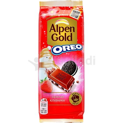 Шоколад Альпен Гольд 85г Oreo нежная клубника