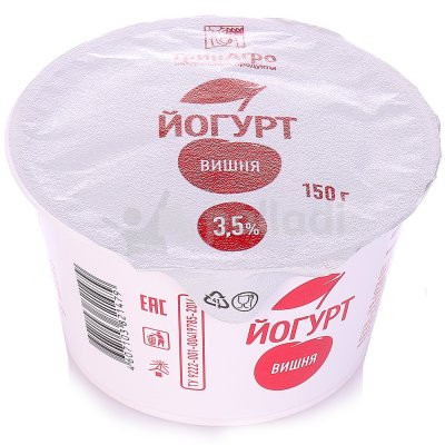 Йогурт ГринАгро 3,5% 150г вишня 1/12