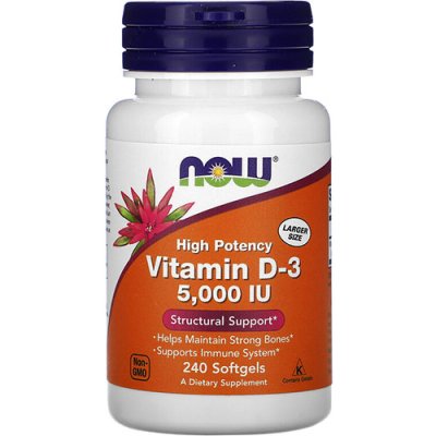 NOW Vitamin D-3 5000 IU (240 капс)