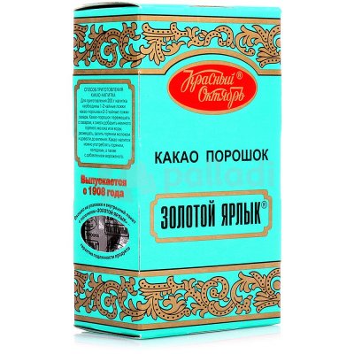 Какао порошок Красный Октябрь 100г Золотой Ярлык 1/18