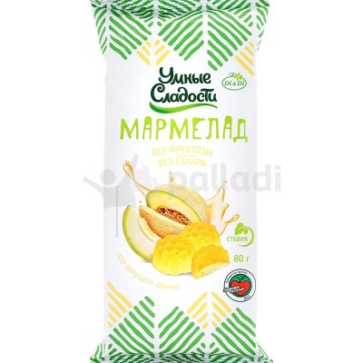 Мармелад Умные сладости 80г желейно-формовой со вкусом дыни