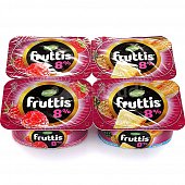 Йогурт Фруттис 8% малина/ананас/дыня 115г (упаковка 4шт)