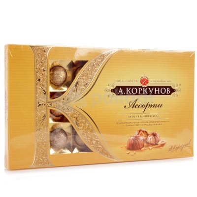 Конфеты Коркунов 192г ассорти молочный шоколад с фундуком
