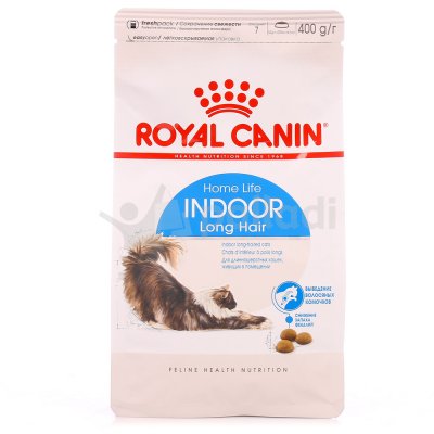Royal Canin Indoor Long Hair Корм для длинношерстных кошек в возрасте от 1 года до 7 лет 400г