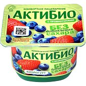 Йогурт Активия 130г клубника-черника без сахара