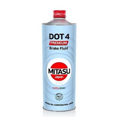 Тормозная жидкость MITASU PREMIUM BRAKE FLUID DOT 4 (FMVSS no.116, DOT4, VV-B-680C) 0,5л
          Артикул: MJ-DT-4