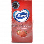 Платочки бумажные ZEWA  DELUXE  3-х слойные 1пачка клубника