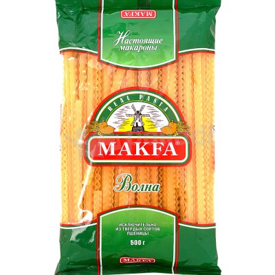 Макаронные изделия Макфа 500г лапша длинная широкая волна