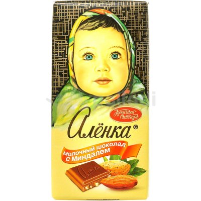 Шоколад Аленка молочный с миндалем 100г