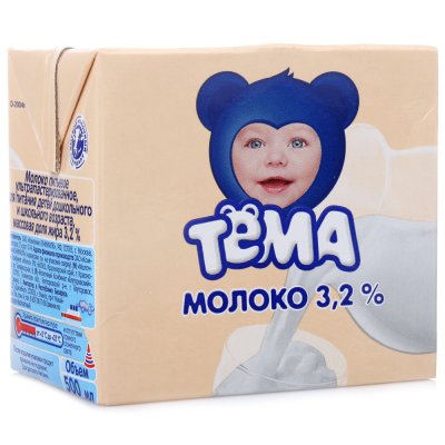Молоко Тема 500мл 3,2%