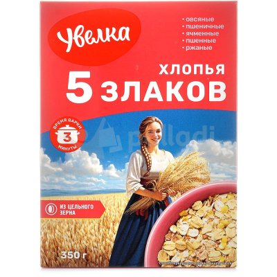 Хлопья Увелка  350г 5 злаков