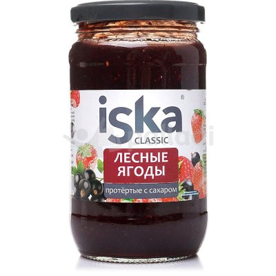 Фрукты протертые с сахаром ISKA 420г Лесные ягоды