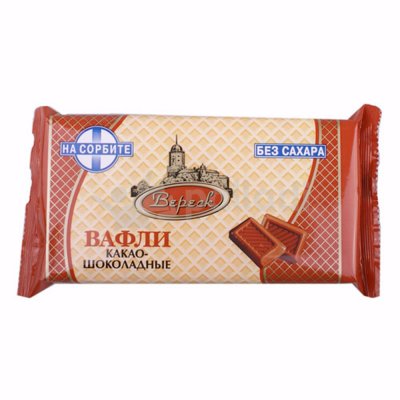 Вафли Вереск 105г какао шоколадные на сорбите    