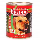 Консервы для собак телятина с сердцем 850г Big Dog Зоогурман 0256