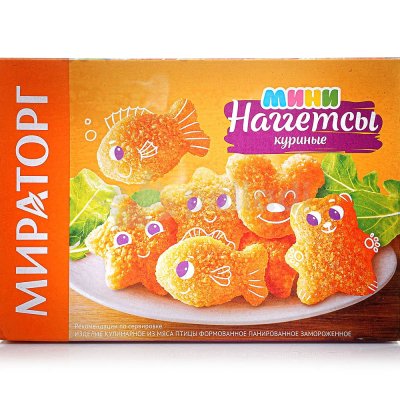 Наггетсы куриные Мираторг 250г мини 1/12