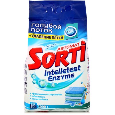 Стиральный порошок Sorti Intelletest Enzyme 3кг