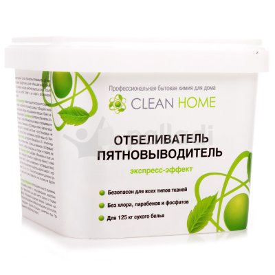 ЭКО Отбеливатель-пятновыводитель CLEAN HOME экспресс-эффект 1кг