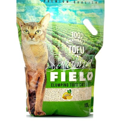 Наполнитель для кошачьих туалетов SAVANNA FIELD TOFU комкующийся смываемый соевый 10л Лимон
