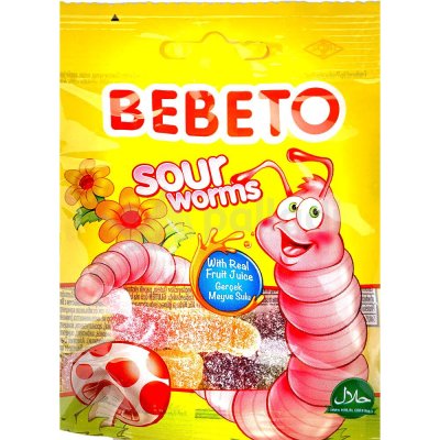 Мармелад жевательный BEBETO 18г лимон/вишня/тутти-фрутти/апельсин/виноград