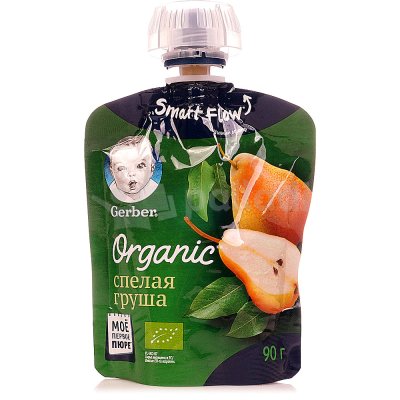 Пюре Гербер ORGANIC 90г Спелая Груша