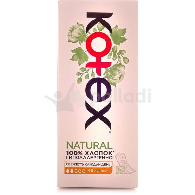 Прокладки гигиенические ежедневные KOTEX NATURAL Normal 40шт