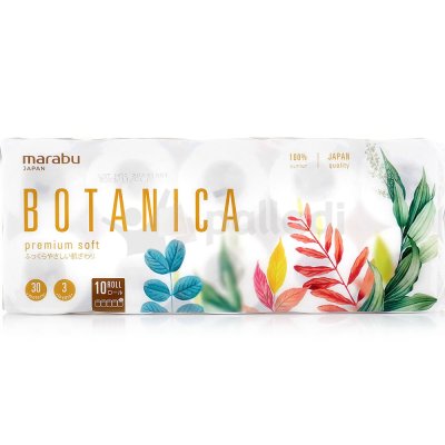 Бумага туалетная MARABU Botanica 3-х слойная 30м 10рулонов