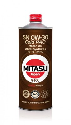 Масло моторное 0W30 SN/GF-5 MITASU GOLD (PAO) 1л синтетическое
          Артикул: MJ-103/1