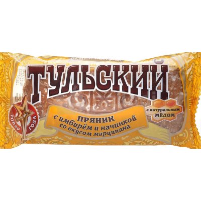 Пряник Тульский 140гр с имбирем и начинкой со вкусом марципана