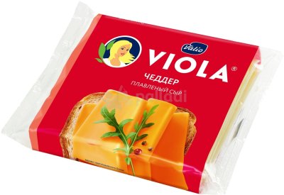 Сыр Viola плавленый 140г Чеддер нарезка 