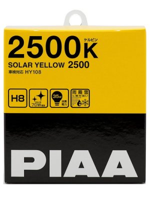 Лампа накаливания PIAA BALB SOLAR YELLOW 2500K HY108 (H8)
          Артикул: HY108-H8