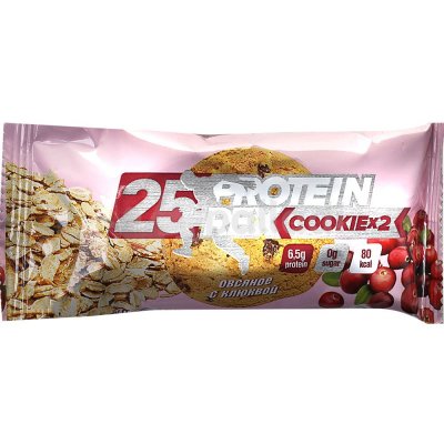 Печенье Protein Rex Cookie 25% протеиновое 50г овсяное с клюквой