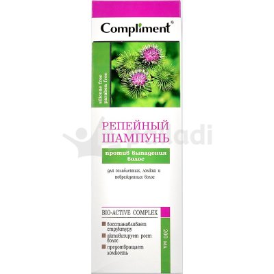 Шампунь для волос Compliment репейный против выпадения волос 200мл
