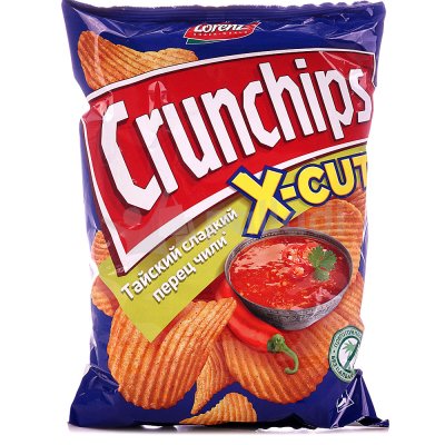 Срок до 28.03.19г Чипсы Lorenz Crunchips X-Cut Тайский сладкий перец чили 140г