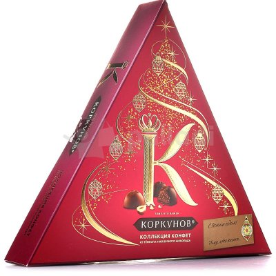 Конфеты Коркунов 127г ассорти темный и молочный шоколад с орехами