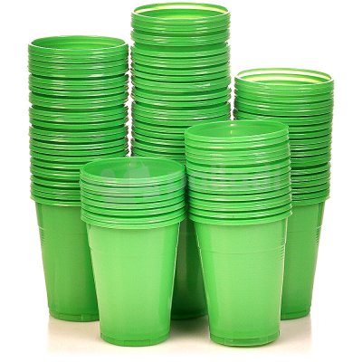 Набор одноразовых стаканов 200мл 100шт зеленые арт. Д059