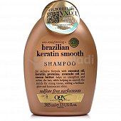 Шампунь OGX Разглаживающий, для укрепления волос Бразильский кератин 385мл