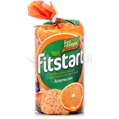 Хлебцы мультизлаковые FITSTART 100г апельсин