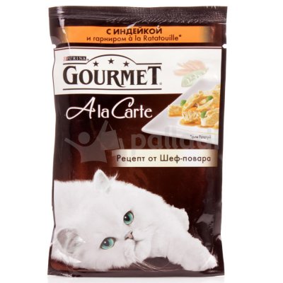 Корм для кошек GourmeT AlaCarte 85г с индейкой и гарниром